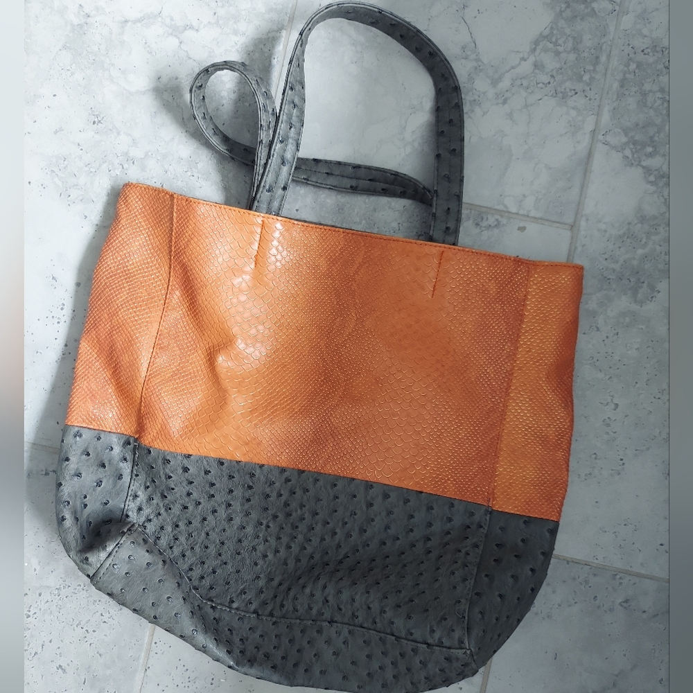 Big Buddha Orange and Gray Tote Bag